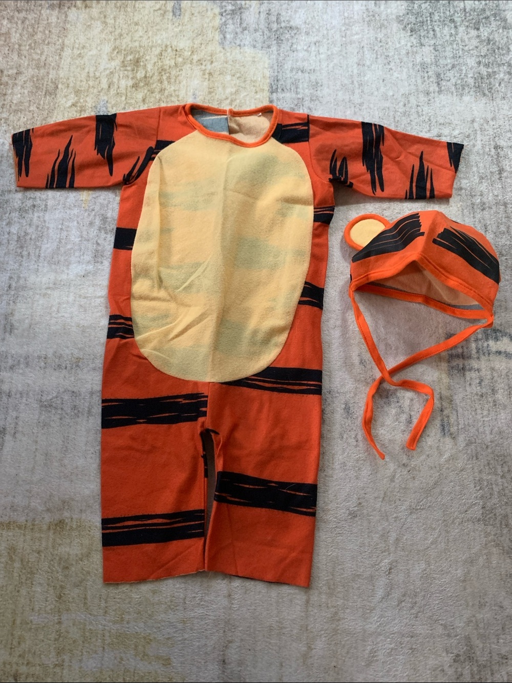Kids Orange Tiger Costume with Ears - Two-Piece